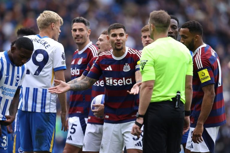 Newcastle United receive new red card and penalty verdict after controversial Brighton incidents