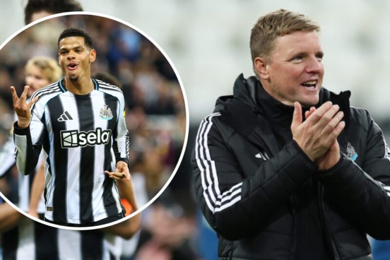 Eddie Howe reacts to William Osula’s performance for Newcastle in the Carabao Cup